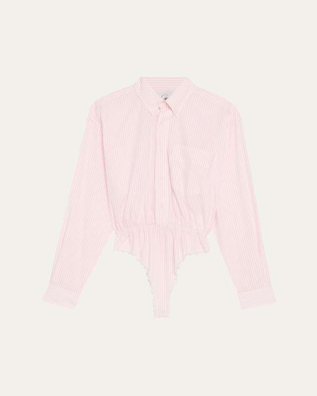Striped Button-Down Bodysuit